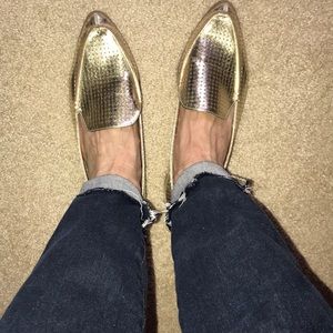 Just fab gold flats